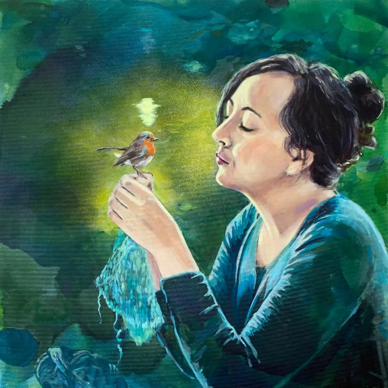 Meike Zopf: Stille Verbuendete 80 x 80 cm, 2024