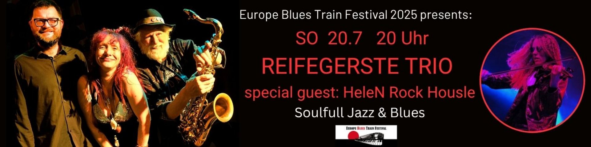 REIFEGERSTE TRIO feat. Joe Kučera, special guest: HeleN Rock Housle (DT/CZ) Soulfull Jazz & Blues