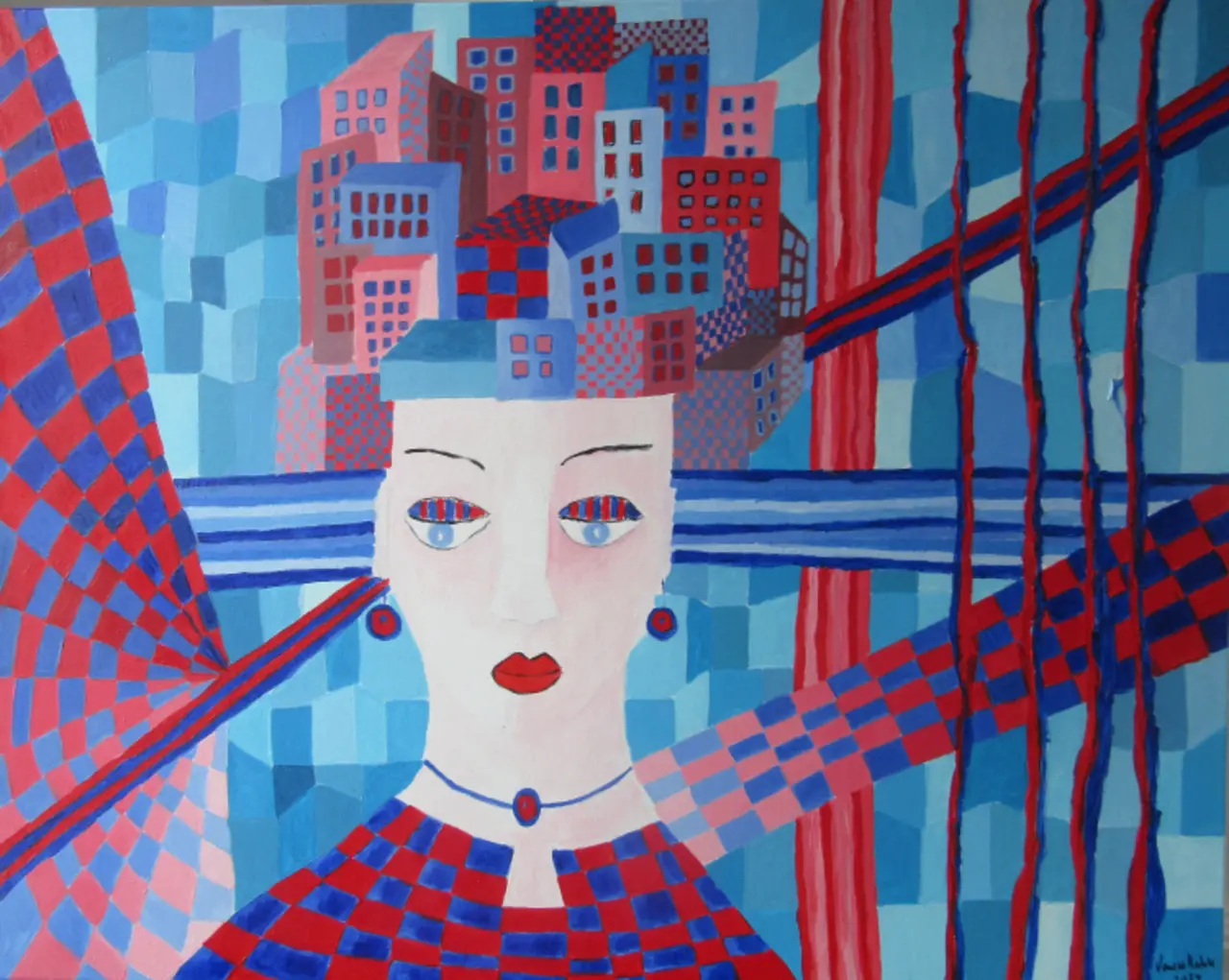 Vanesa Harbek “La Reina de Boedo“ 2024_Acrylic on canvas 100 x 80 cm